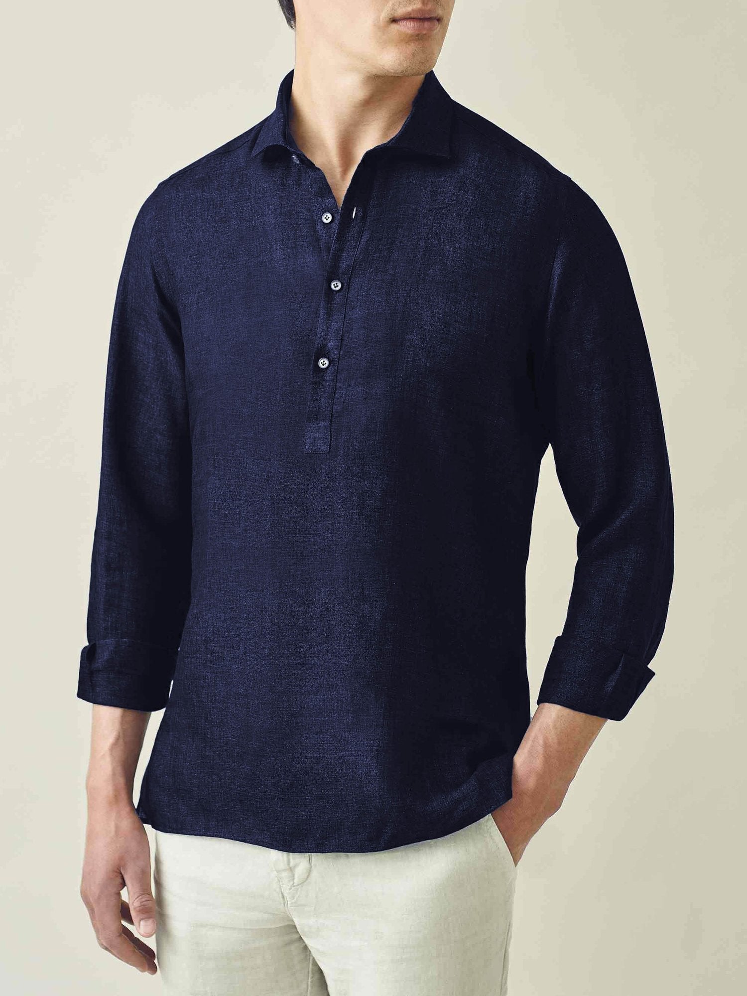 Regency 100% Linen Shirt  Midnight Blue