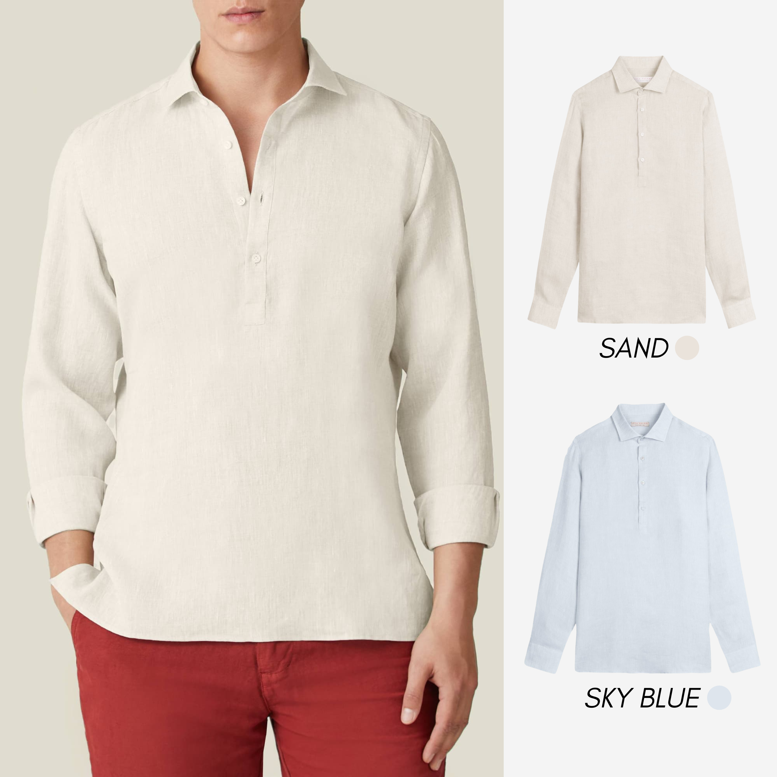 Regency 100% Linen Shirt Buy 1, Get 1 Free + Free Sunglasses (Cópia)
